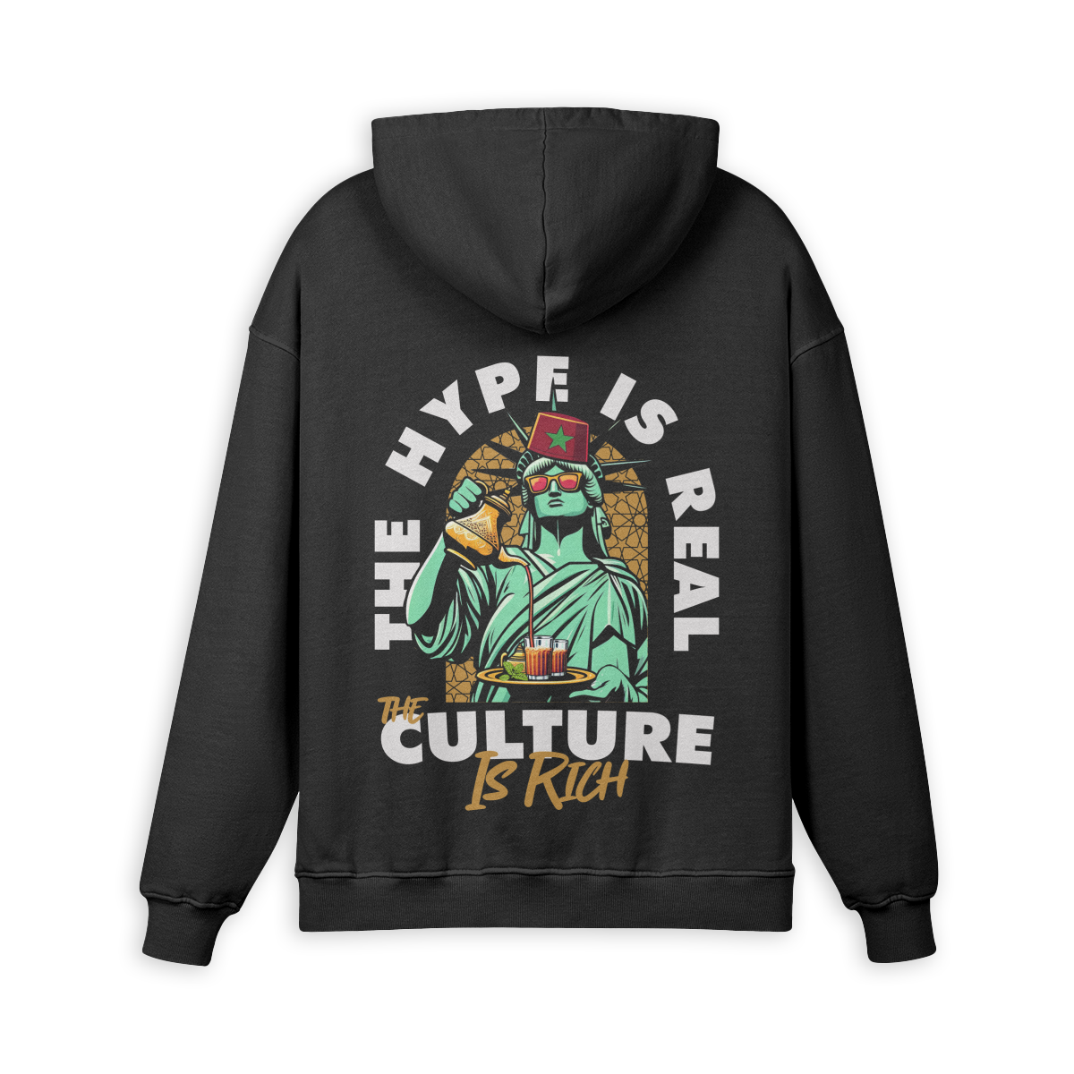 The Hype Is Real The Culture Is Rich Retro Oversized fit Hoodie