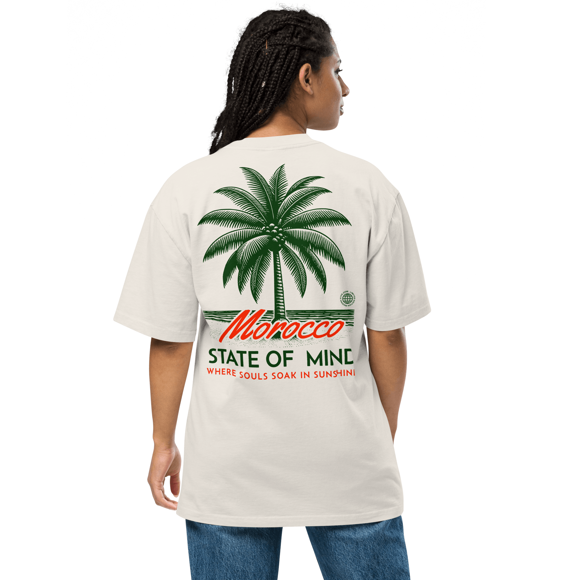 Morocco State Of Mind Oversized faded t-shirt